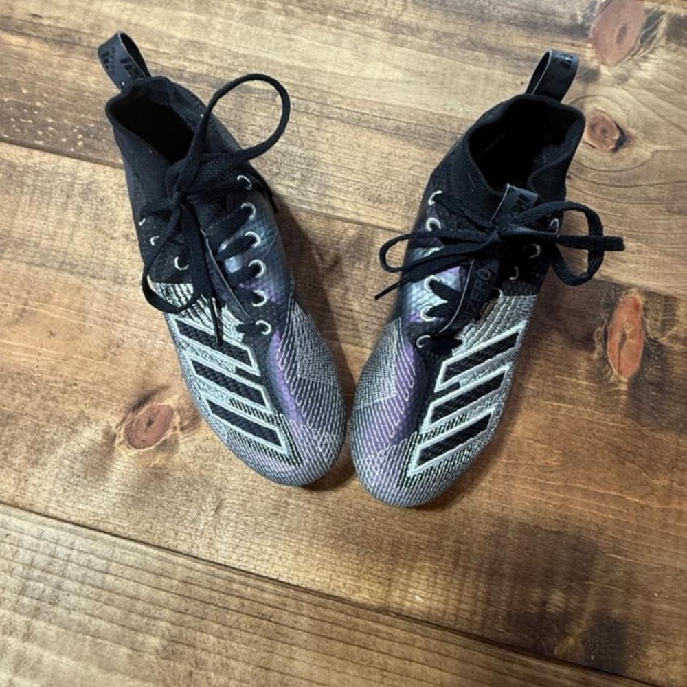 Adidas Predator Soccer Cleats Youth US 3.5 Black Purple FG Football Boots